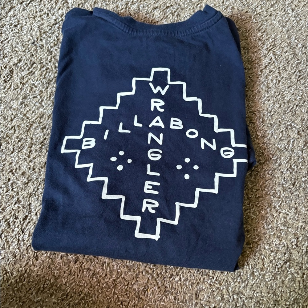 Billabong Dark Blue Tee with White Graphic